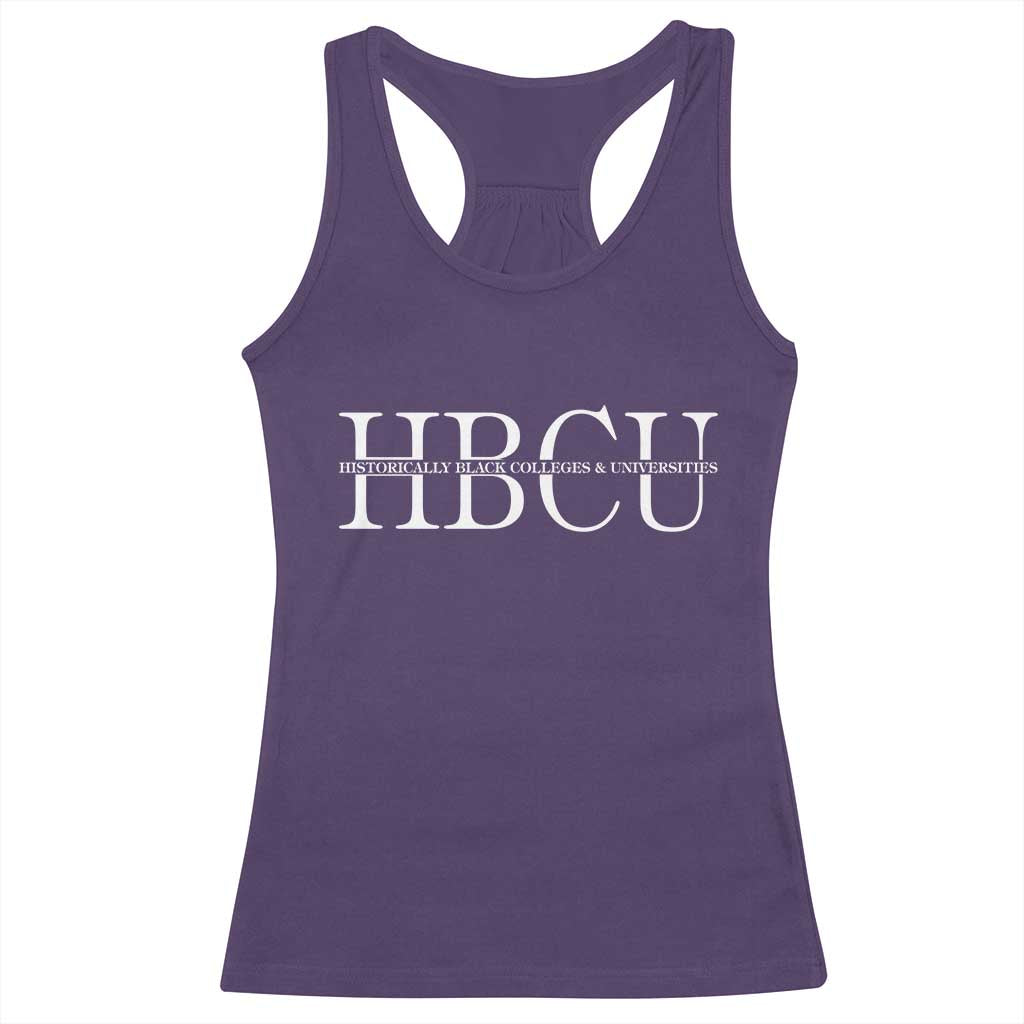HBCU Pride Classic Statement Racerback Tank Top Minimalist Black Excellence and History TS02 Purple Print Your Wear