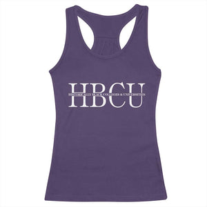 HBCU Pride Classic Statement Racerback Tank Top Minimalist Black Excellence and History TS02 Purple Print Your Wear
