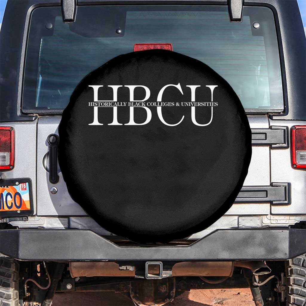 HBCU Pride Classic Statement Spare Tire Cover Minimalist Black Excellence and History TS02 No hole Black Print Your Wear