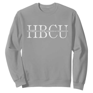 HBCU Pride Classic Statement Sweatshirt Minimalist Black Excellence and History TS02 Sport Gray Print Your Wear