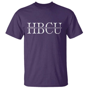 HBCU Pride Classic Statement T Shirt Minimalist Black Excellence and History TS02 Purple Print Your Wear