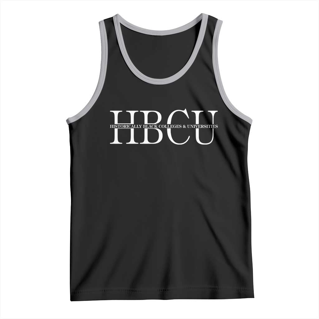 HBCU Pride Classic Statement Tank Top Minimalist Black Excellence and History TS02 Black Athletic Heather Print Your Wear