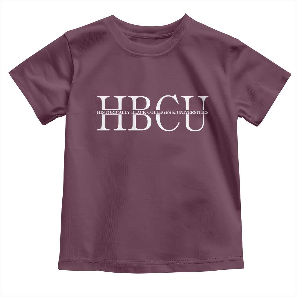 HBCU Pride Classic Statement Toddler T Shirt Minimalist Black Excellence and History TS02 Maroon Print Your Wear