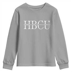HBCU Pride Classic Statement Youth Sweatshirt Minimalist Black Excellence and History TS02 Sport Gray Print Your Wear