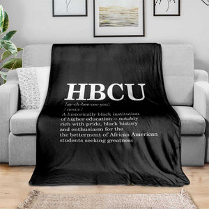 HBCU Definition Throw Blanket Historically Black College Pride Celebrating Education and Black History TS02 Print Your Wear