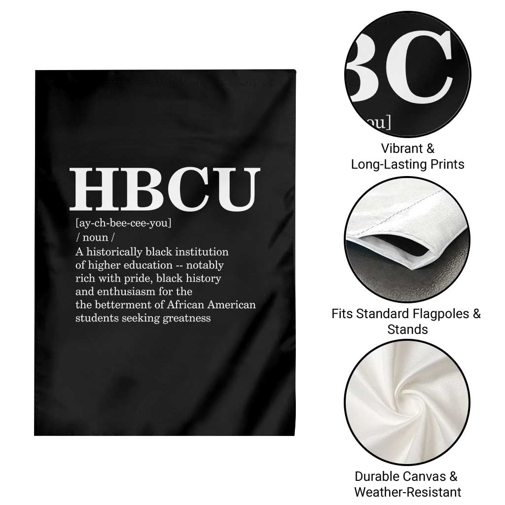 HBCU Definition Garden Flag Historically Black College Pride Celebrating Education and Black History TS02 Print Your Wear