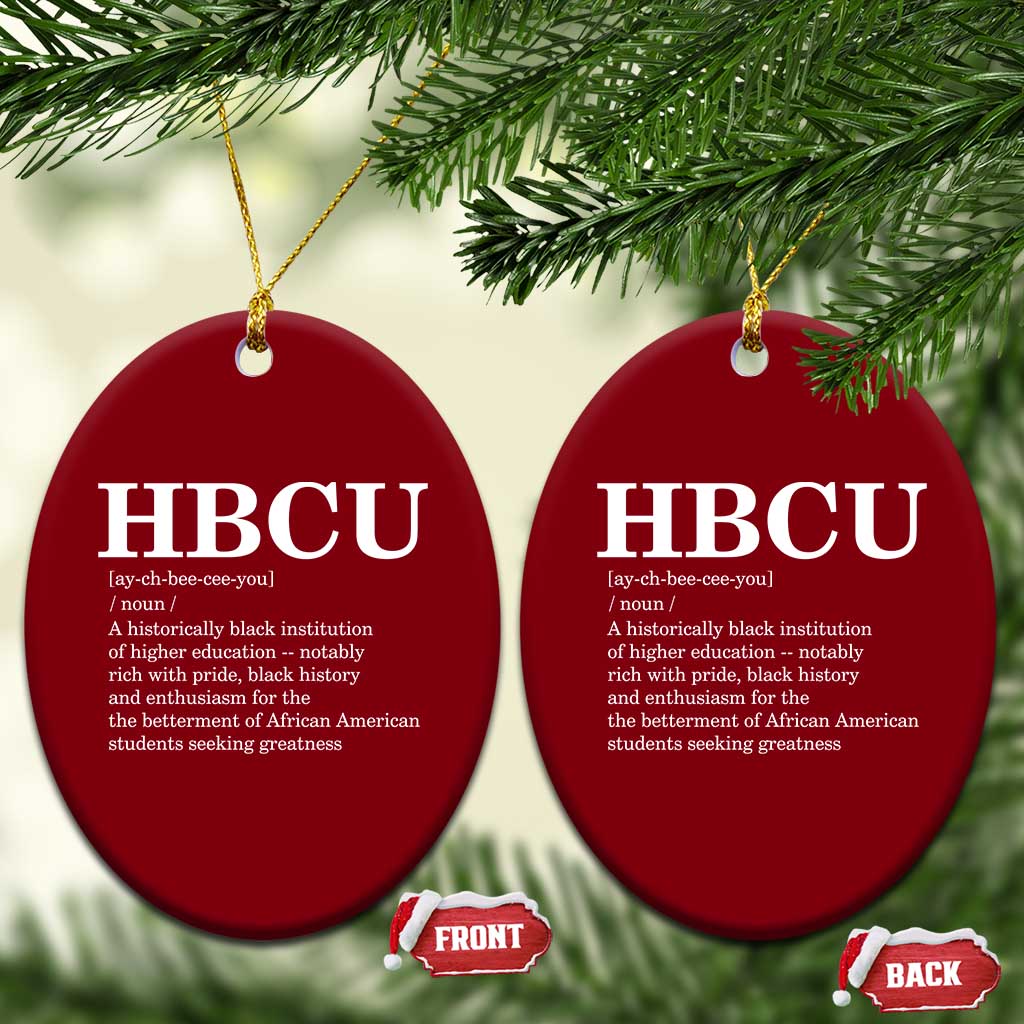 HBCU Definition Ceramic Ornament Historically Black College Pride Celebrating Education and Black History TS02 Print Your Wear