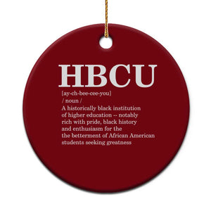 HBCU Definition Ceramic Ornament Historically Black College Pride Celebrating Education and Black History TS02 1pc Red Print Your Wear