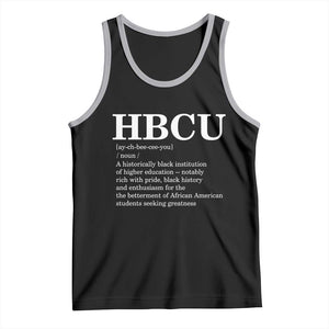 HBCU Definition Tank Top Historically Black College Pride Celebrating Education and Black History TS02 Black Athletic Heather Print Your Wear