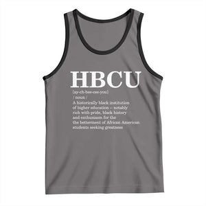 HBCU Definition Tank Top Historically Black College Pride Celebrating Education and Black History TS02 Deep Heather Black Print Your Wear