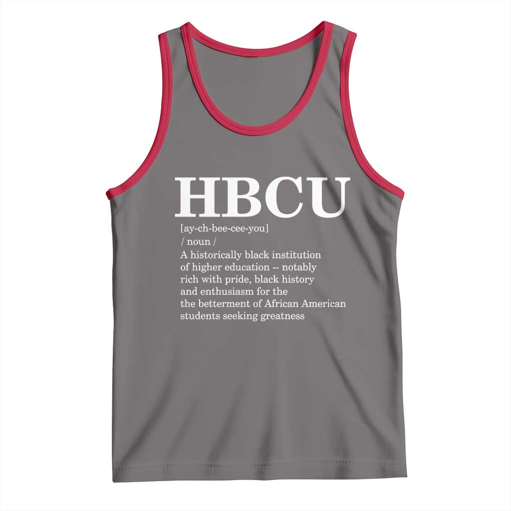 HBCU Definition Tank Top Historically Black College Pride Celebrating Education and Black History TS02 Deep Heather Red Print Your Wear
