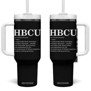 HBCU Definition Tumbler With Handle Historically Black College Pride Celebrating Education and Black History TS02 One Size: 40 oz Black Print Your Wear