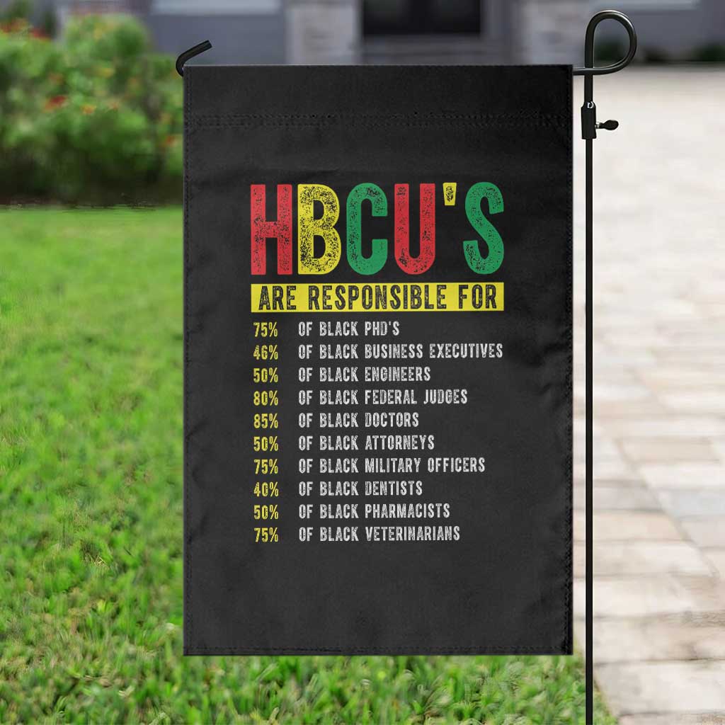 HBCUs Are Responsible For Black Excellence Garden Flag Powerful Education Impact Statistics Pride TS02 Print Your Wear