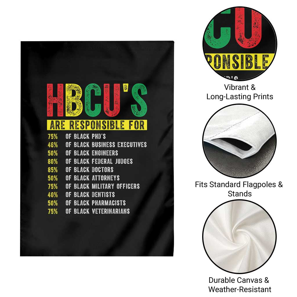 HBCUs Are Responsible For Black Excellence Garden Flag Powerful Education Impact Statistics Pride TS02 Print Your Wear