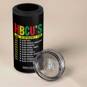 HBCUs Are Responsible For Black Excellence 4 in 1 Can Cooler Tumbler Powerful Education Impact Statistics Pride TS02 Print Your Wear