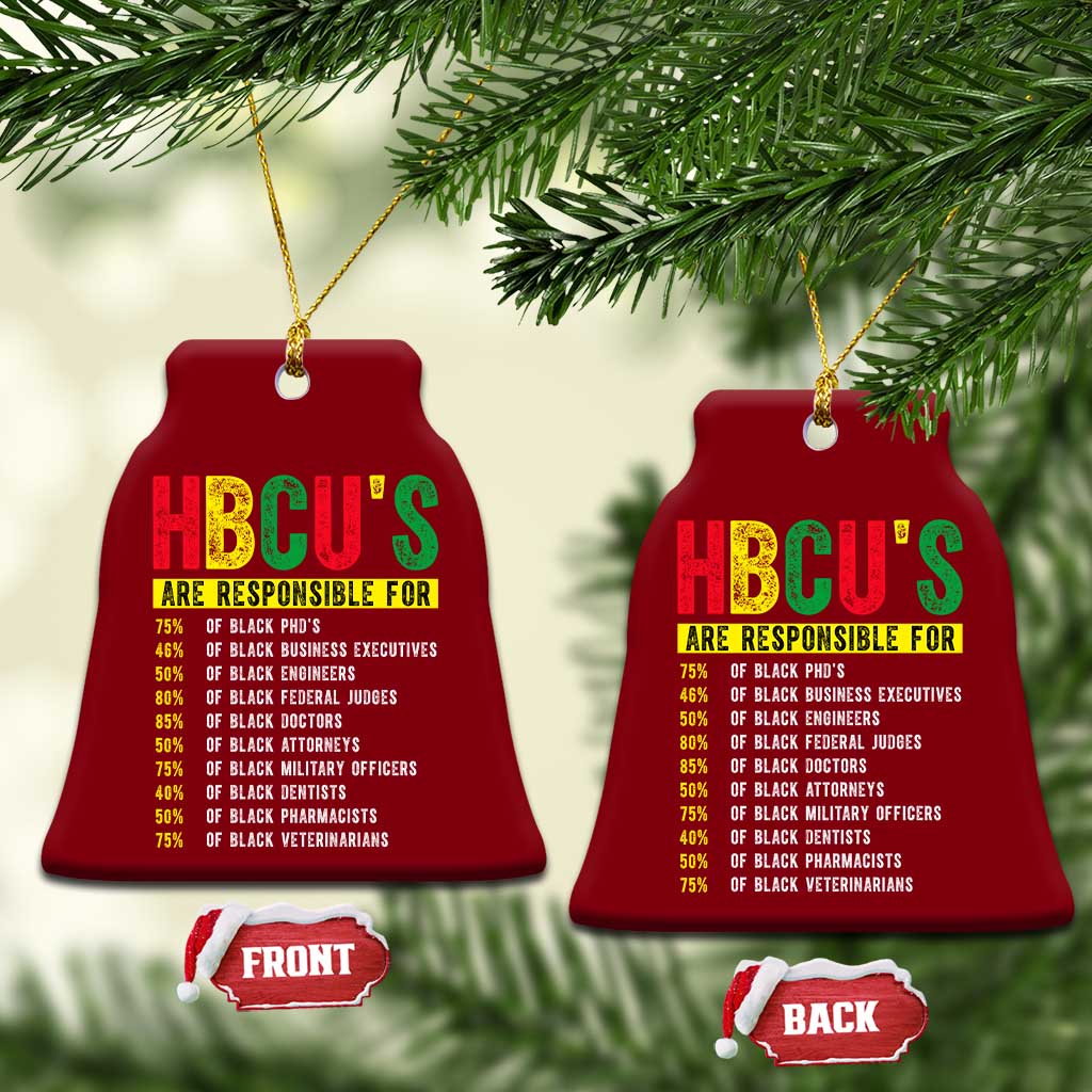 HBCUs Are Responsible For Black Excellence Ceramic Ornament Powerful Education Impact Statistics Pride TS02 Print Your Wear