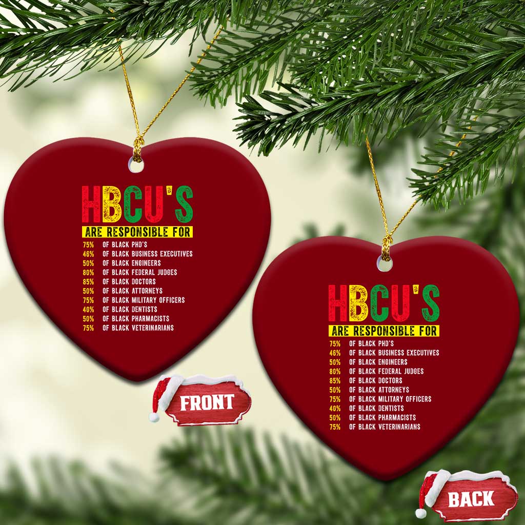 HBCUs Are Responsible For Black Excellence Ceramic Ornament Powerful Education Impact Statistics Pride TS02 Print Your Wear
