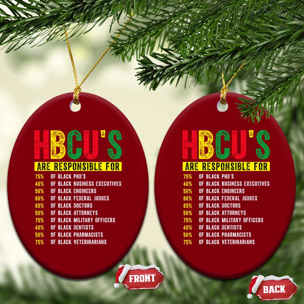 HBCUs Are Responsible For Black Excellence Ceramic Ornament Powerful Education Impact Statistics Pride TS02 Print Your Wear