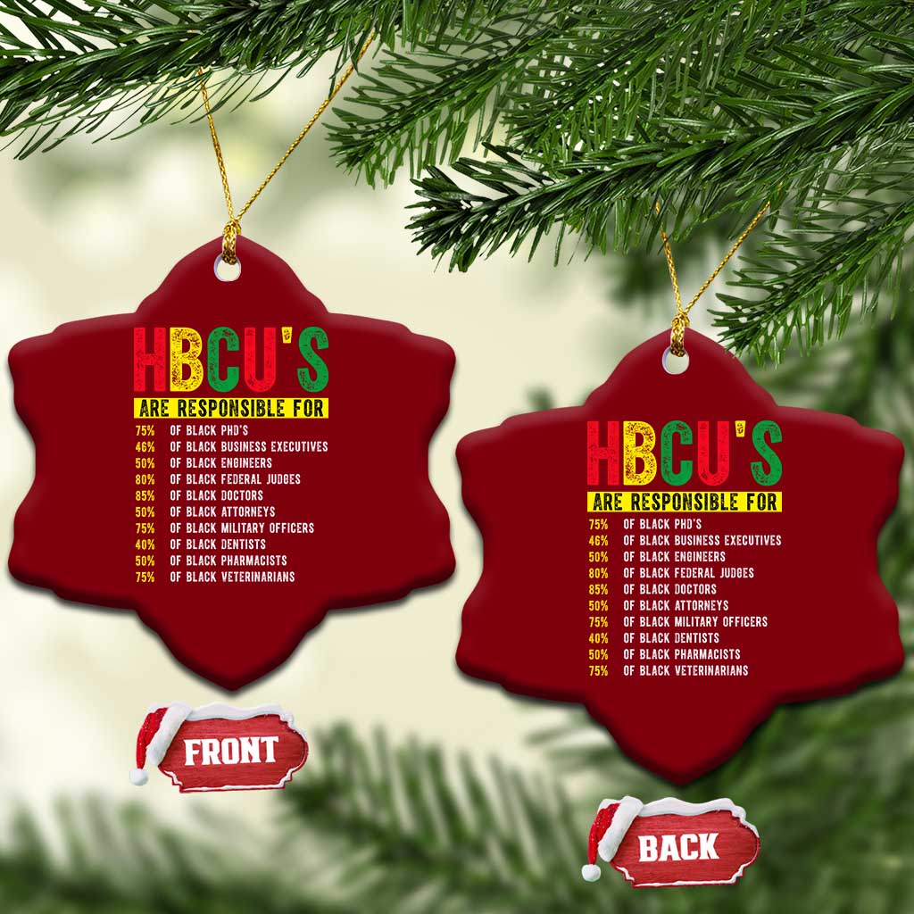 HBCUs Are Responsible For Black Excellence Ceramic Ornament Powerful Education Impact Statistics Pride TS02 Print Your Wear