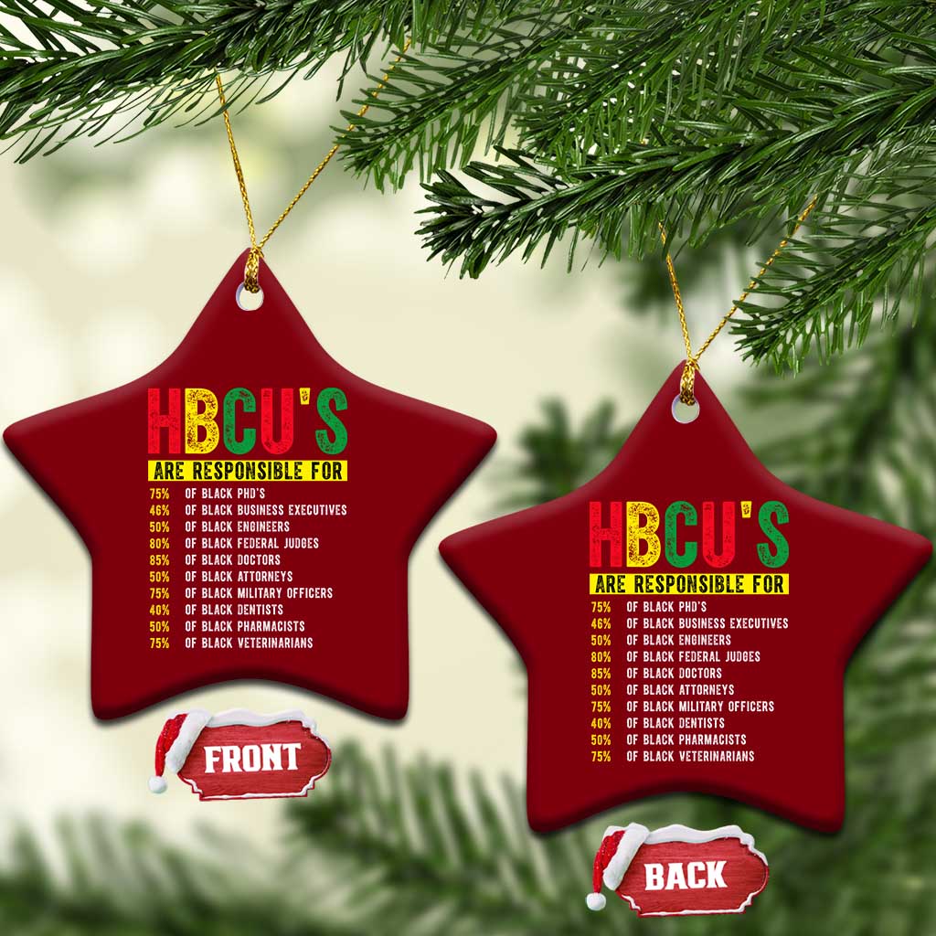 HBCUs Are Responsible For Black Excellence Ceramic Ornament Powerful Education Impact Statistics Pride TS02 Print Your Wear