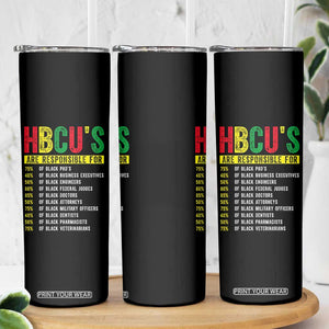 HBCUs Are Responsible For Black Excellence Skinny Tumbler Powerful Education Impact Statistics Pride TS02 Print Your Wear