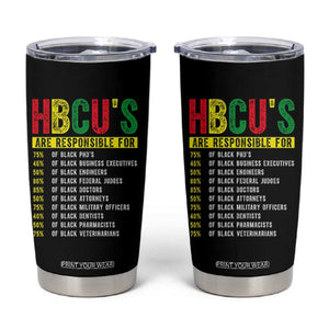 HBCUs Are Responsible For Black Excellence Tumbler Cup Powerful Education Impact Statistics Pride TS02 Black Print Your Wear