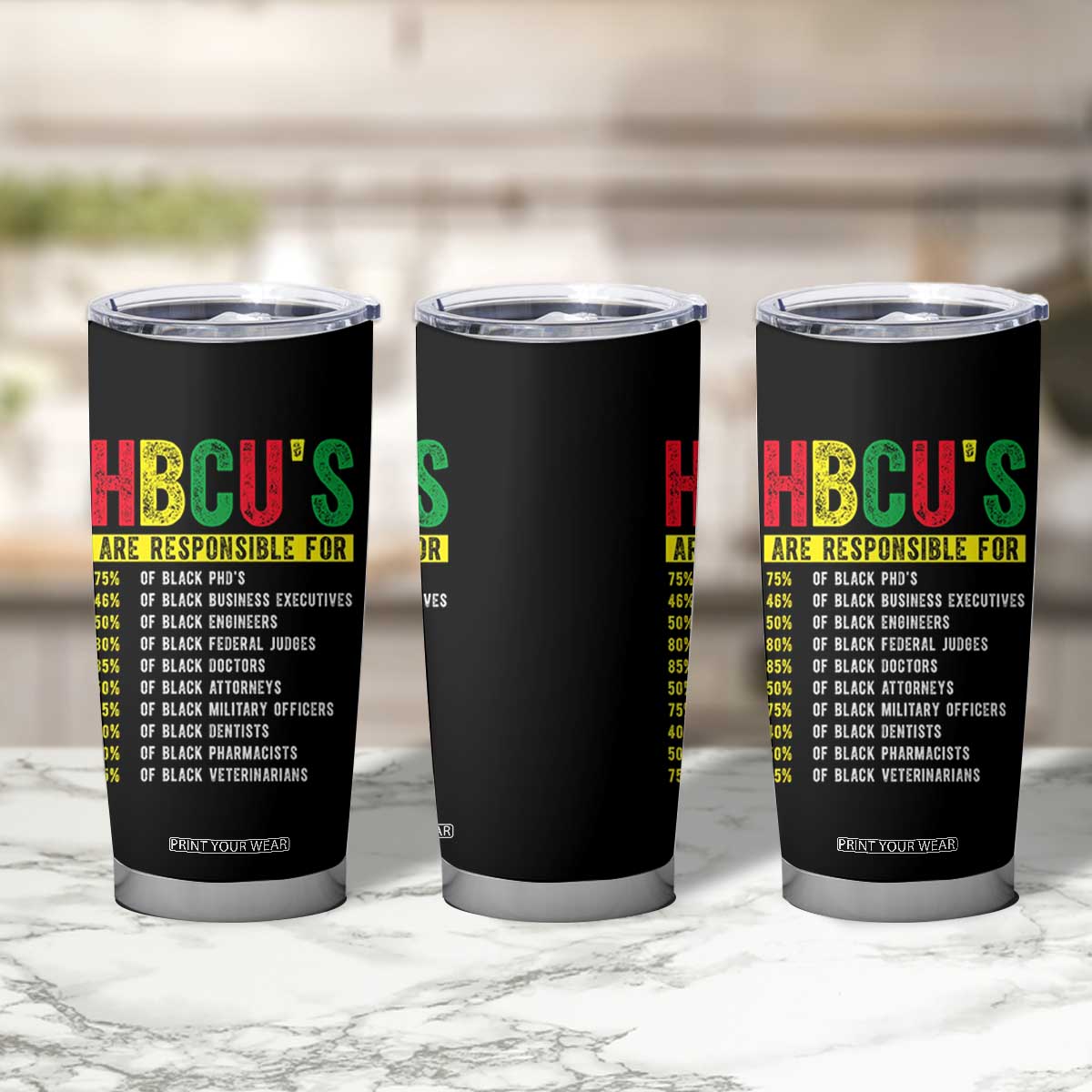 HBCUs Are Responsible For Black Excellence Tumbler Cup Powerful Education Impact Statistics Pride TS02 Print Your Wear