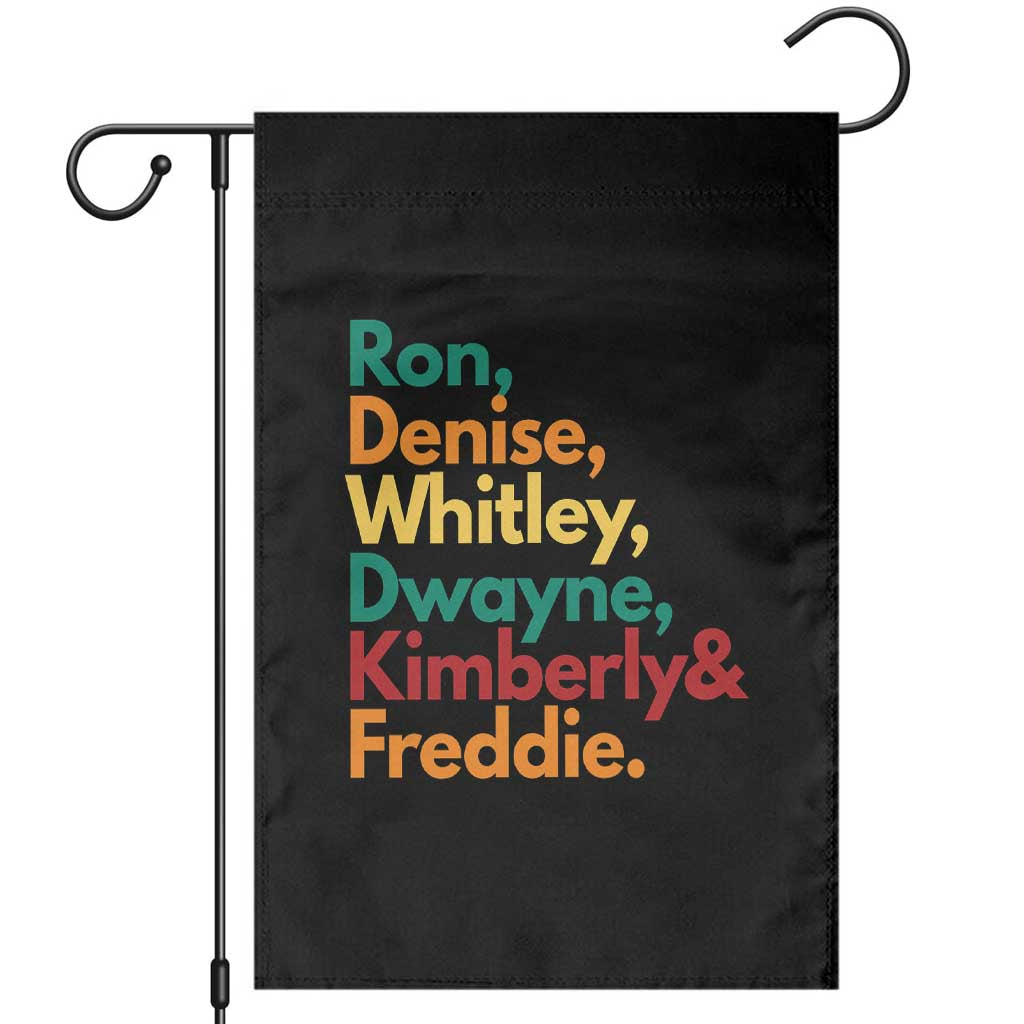90s Black Sitcom HBCU Culture Tribute Garden Flag Ron Denise Whitley Dwayne Kimberly Freddie TS02 Black Print Your Wear