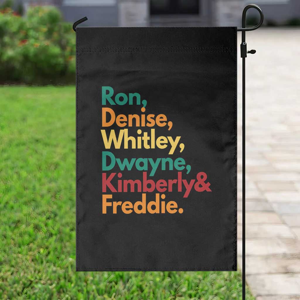 90s Black Sitcom HBCU Culture Tribute Garden Flag Ron Denise Whitley Dwayne Kimberly Freddie TS02 Print Your Wear