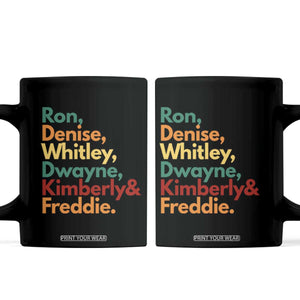 90s Black Sitcom HBCU Culture Tribute Coffee Mug Ron Denise Whitley Dwayne Kimberly Freddie TS02 Black Print Your Wear