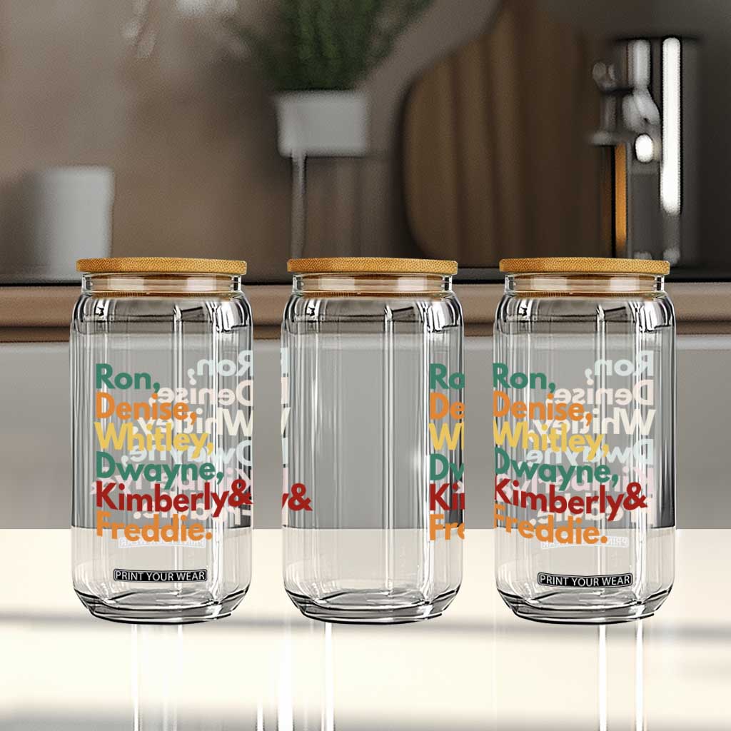 90s Black Sitcom HBCU Culture Tribute Glass Can Ron Denise Whitley Dwayne Kimberly Freddie TS02 Print Your Wear