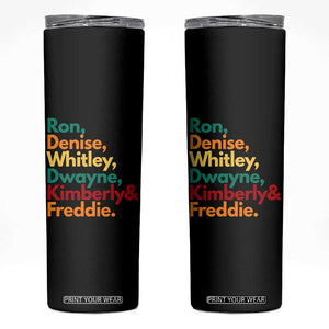 90s Black Sitcom HBCU Culture Tribute Skinny Tumbler Ron Denise Whitley Dwayne Kimberly Freddie TS02 Black Print Your Wear