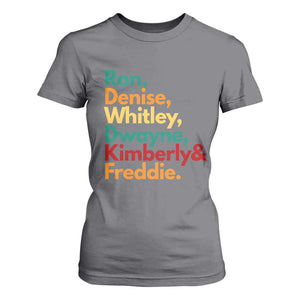 90s Black Sitcom HBCU Culture Tribute T Shirt For Women Ron Denise Whitley Dwayne Kimberly Freddie TS02 Charcoal Print Your Wear