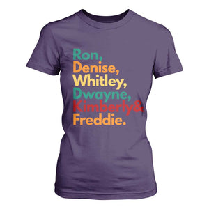 90s Black Sitcom HBCU Culture Tribute T Shirt For Women Ron Denise Whitley Dwayne Kimberly Freddie TS02 Purple Print Your Wear