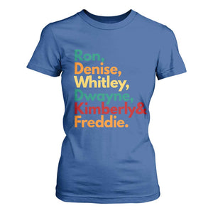 90s Black Sitcom HBCU Culture Tribute T Shirt For Women Ron Denise Whitley Dwayne Kimberly Freddie TS02 Royal Blue Print Your Wear