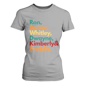 90s Black Sitcom HBCU Culture Tribute T Shirt For Women Ron Denise Whitley Dwayne Kimberly Freddie TS02 Sport Gray Print Your Wear