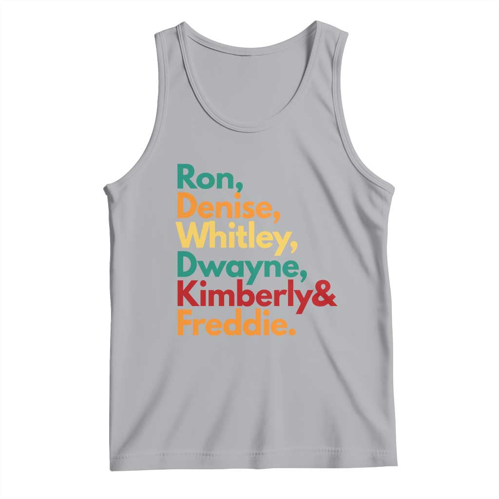 90s Black Sitcom HBCU Culture Tribute Tank Top Ron Denise Whitley Dwayne Kimberly Freddie TS02 Athletic Heather Print Your Wear