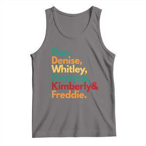 90s Black Sitcom HBCU Culture Tribute Tank Top Ron Denise Whitley Dwayne Kimberly Freddie TS02 Deep Heather Print Your Wear