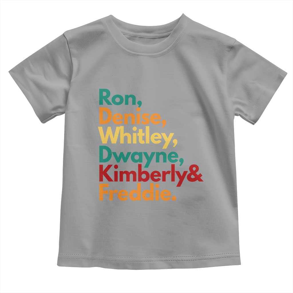 90s Black Sitcom HBCU Culture Tribute Toddler T Shirt Ron Denise Whitley Dwayne Kimberly Freddie TS02 Sport Gray Print Your Wear