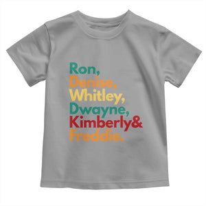 90s Black Sitcom HBCU Culture Tribute Toddler T Shirt Ron Denise Whitley Dwayne Kimberly Freddie TS02 Sport Gray Print Your Wear