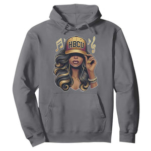 HBCU Queen Vibes Hoodie Melanin Music College Pride for Black Excellence Supporters TS02 Charcoal Print Your Wear