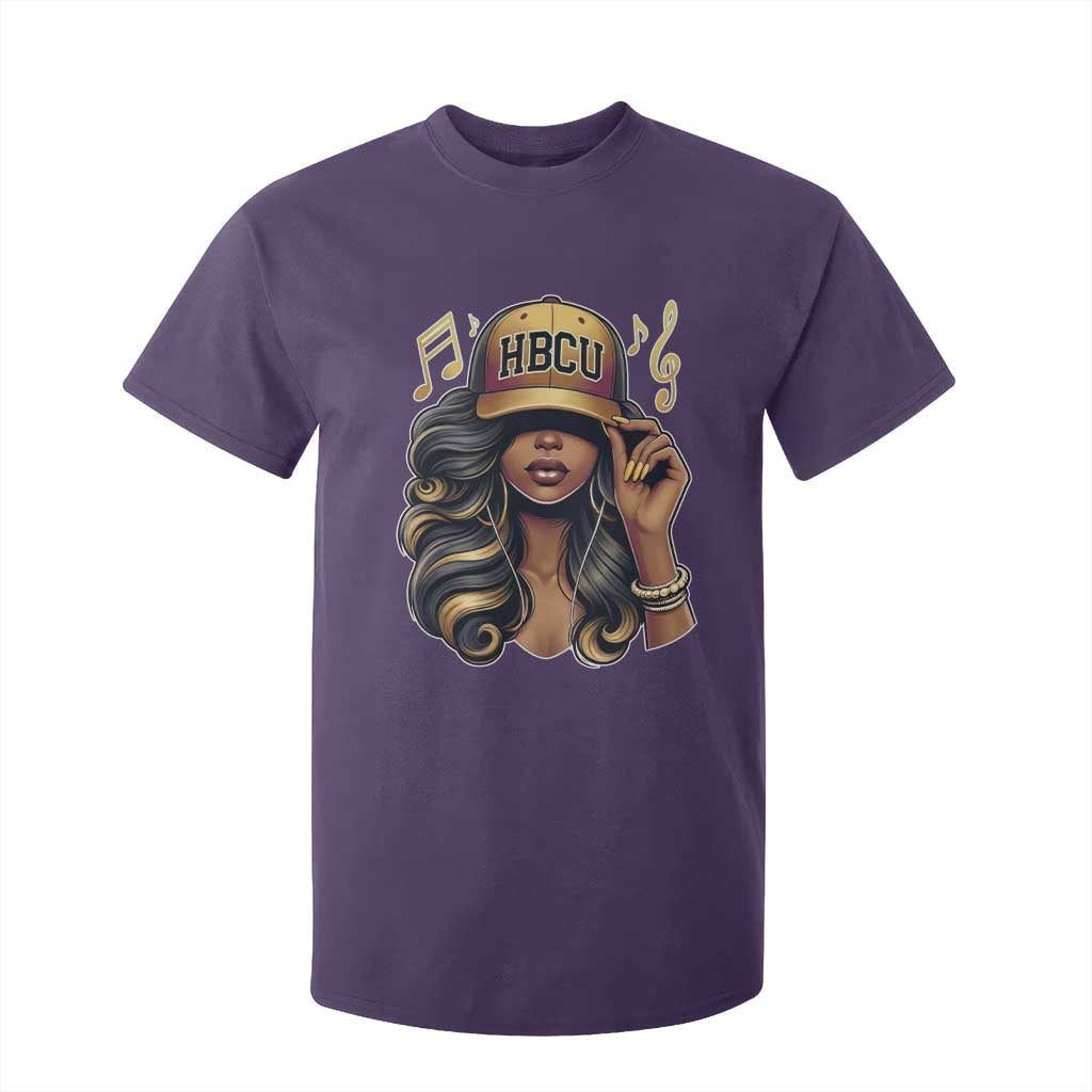HBCU Queen Vibes T Shirt For Kid Melanin Music College Pride for Black Excellence Supporters TS02 Purple Print Your Wear