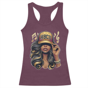 HBCU Queen Vibes Racerback Tank Top Melanin Music College Pride for Black Excellence Supporters TS02 Maroon Print Your Wear