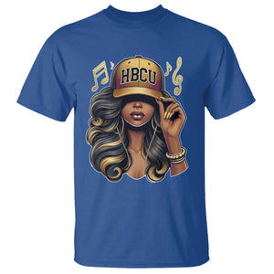 HBCU Queen Vibes T Shirt Melanin Music College Pride for Black Excellence Supporters TS02 Royal Blue Print Your Wear