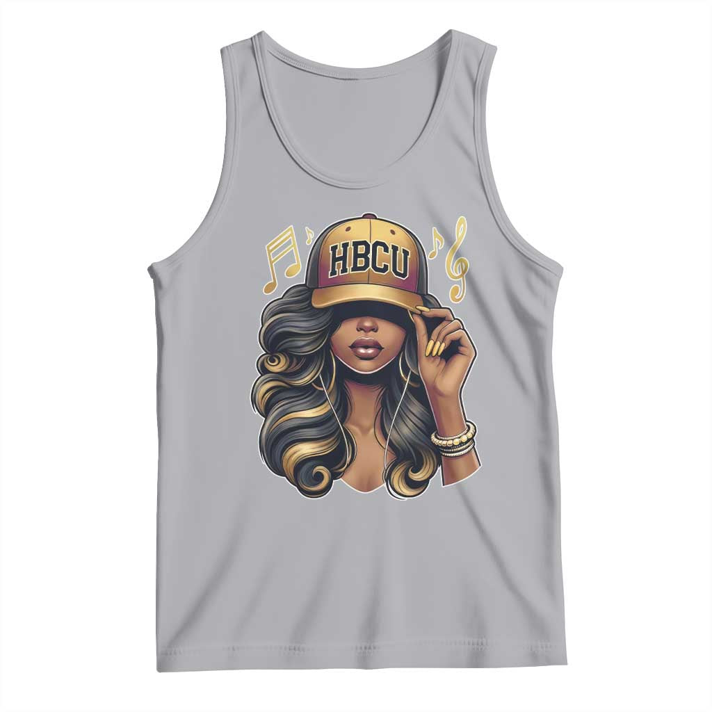 HBCU Queen Vibes Tank Top Melanin Music College Pride for Black Excellence Supporters TS02 Athletic Heather Print Your Wear