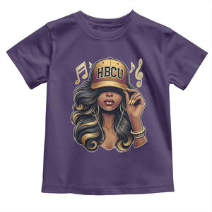 HBCU Queen Vibes Toddler T Shirt Melanin Music College Pride for Black Excellence Supporters TS02 Purple Print Your Wear