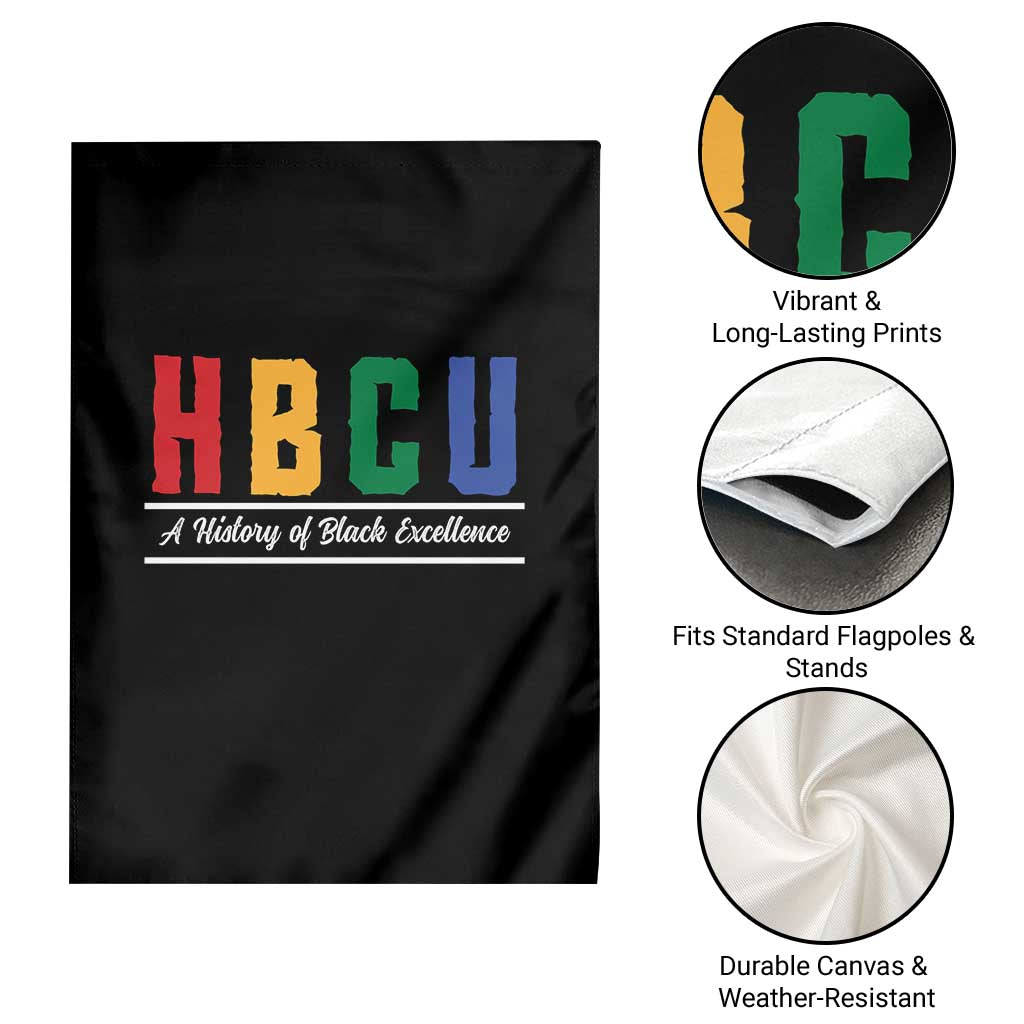 HBCU A History of Black Excellence Garden Flag College Pride Statement Celebrating African American Achievement TS02 Print Your Wear
