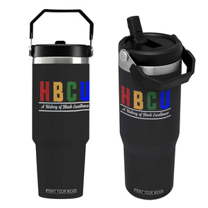 HBCU A History of Black Excellence Flip Straw Tumbler College Pride Statement Celebrating African American Achievement TS02 One Size: 30 oz Black Print Your Wear