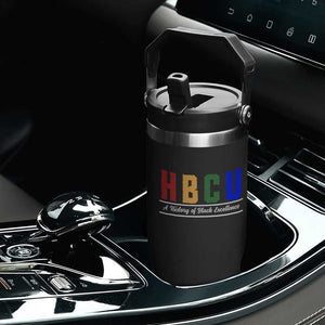 HBCU A History of Black Excellence Flip Straw Tumbler College Pride Statement Celebrating African American Achievement TS02 Print Your Wear