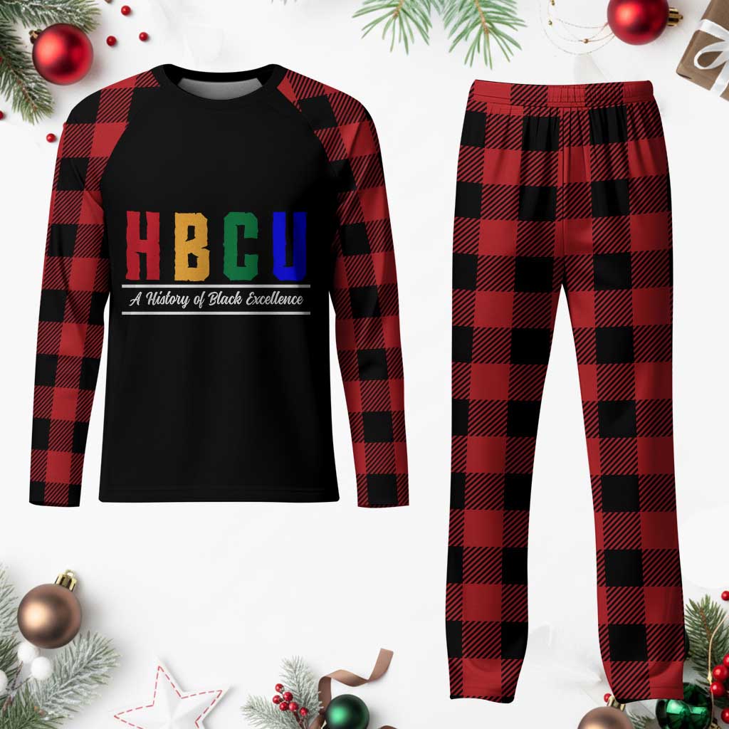 HBCU A History of Black Excellence Plaid Pajama Set College Pride Statement Celebrating African American Achievement TS02 Buffalo Plaid Print Your Wear
